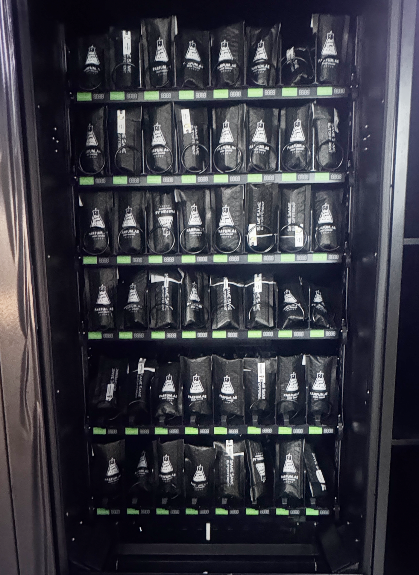 Inside Perfume Vending Machine